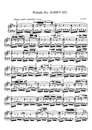 Bach Prelude and Fugue No. 10 BWV 855 in E Minor. The Well-Tempered Clavier Book I