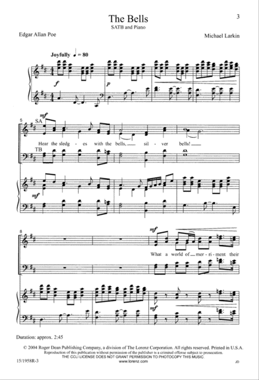The Bells The Bells 4-Part scores gallery preview page 3