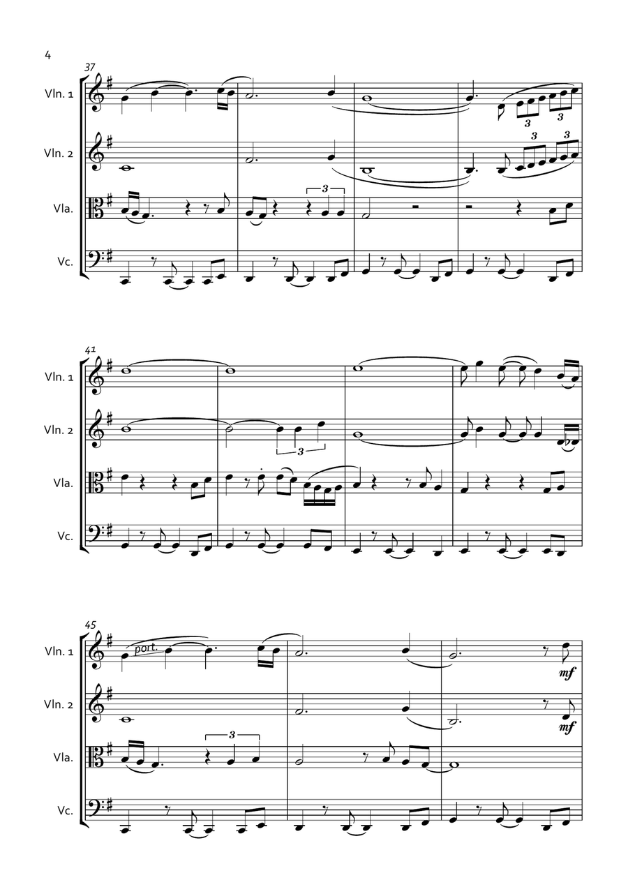 Stand By Me String Quartet scores gallery preview page 4
