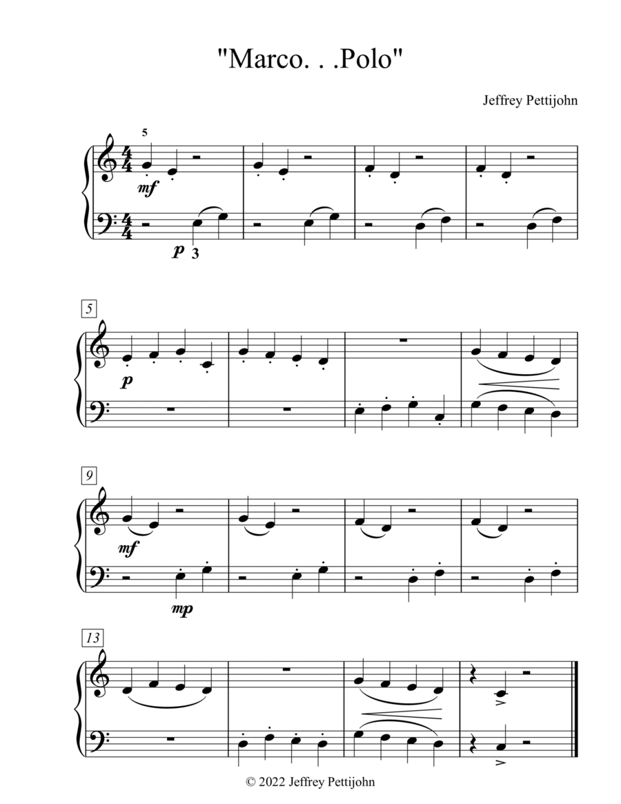 Marco...Polo Marco...Polo Part scores gallery preview page 1