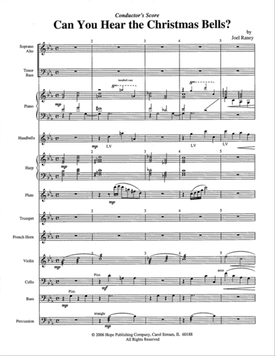 Can You Hear the Christmas Bells? Orchestra scores gallery preview page 2