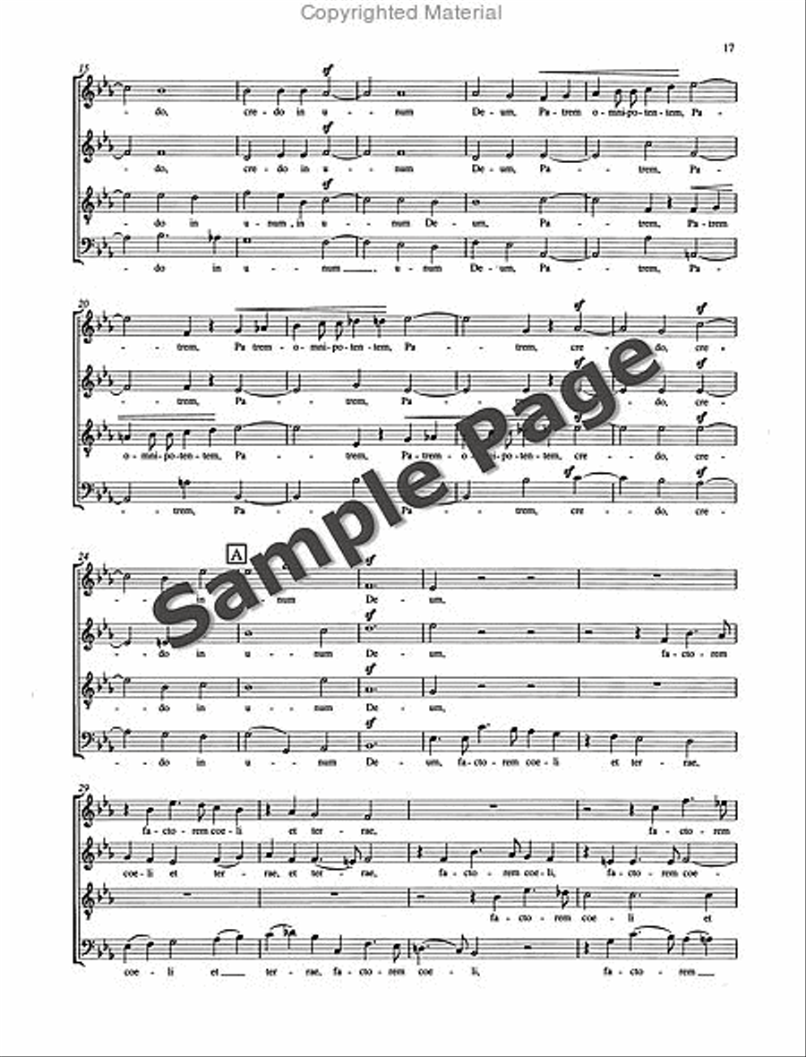 Missa Sacra Op. 147 4-Part scores gallery preview page 18