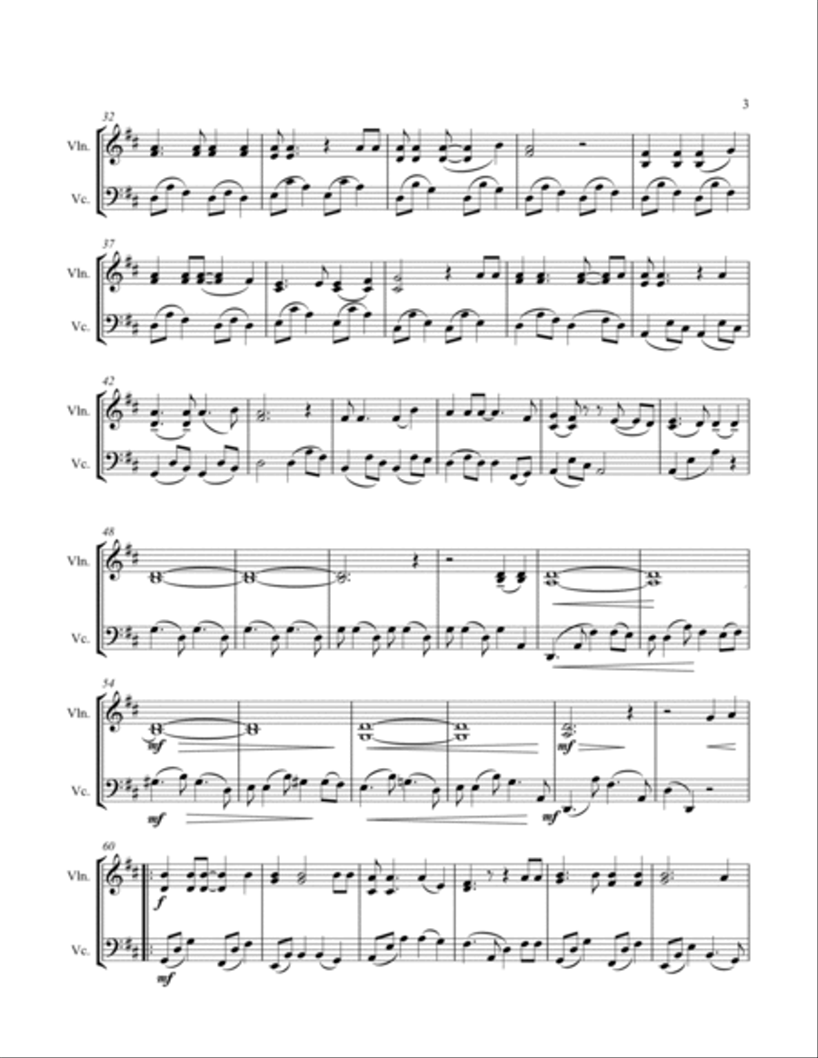 Wedding Song (There Is Love) String Duet scores gallery preview page 5