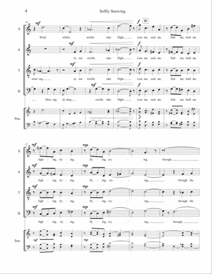 Evening Frost - #5 of a song cycle for SATB a cappella chorus by Chicago area composer, Douglas Lieb 4-Part scores gallery preview page 6