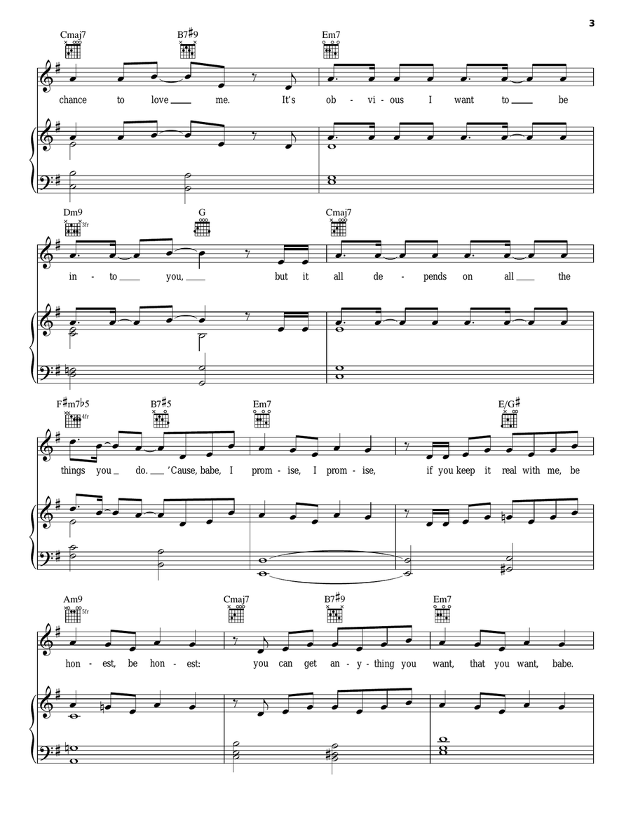 Be My Baby Piano, Vocal, Guitar scores gallery preview page 3