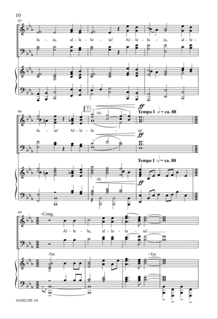 My Redeemer Lives! Alleluia! 4-Part scores gallery preview page 10