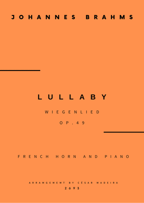 Brahms' Lullaby - French Horn and Piano (Full Score and Parts)