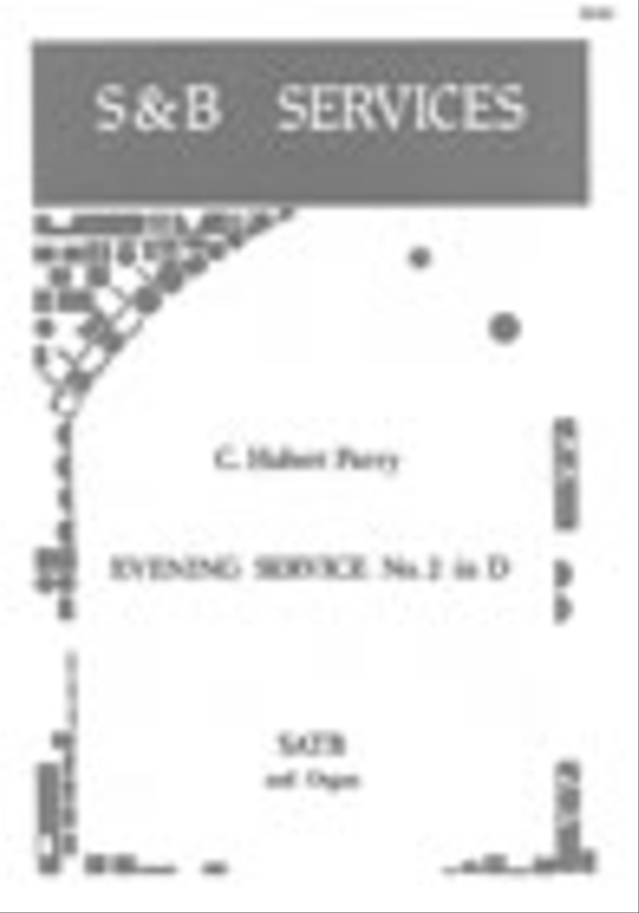 Evening Service No. 2 in D 4-Part scores gallery preview page 1