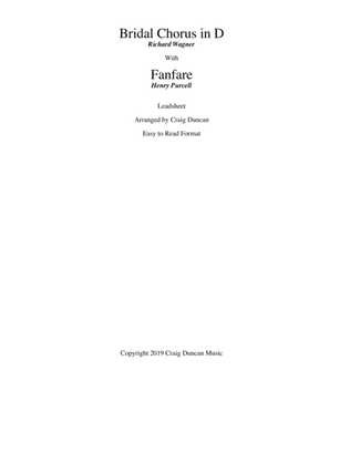 Book cover for Bridal Chorus in D with Fanfare lead sheet
