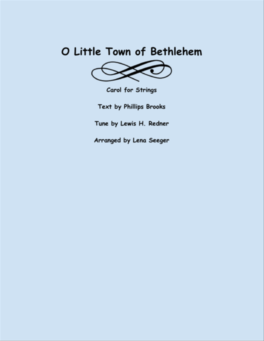 O Little Town of Bethlehem String Trio scores gallery preview page 1