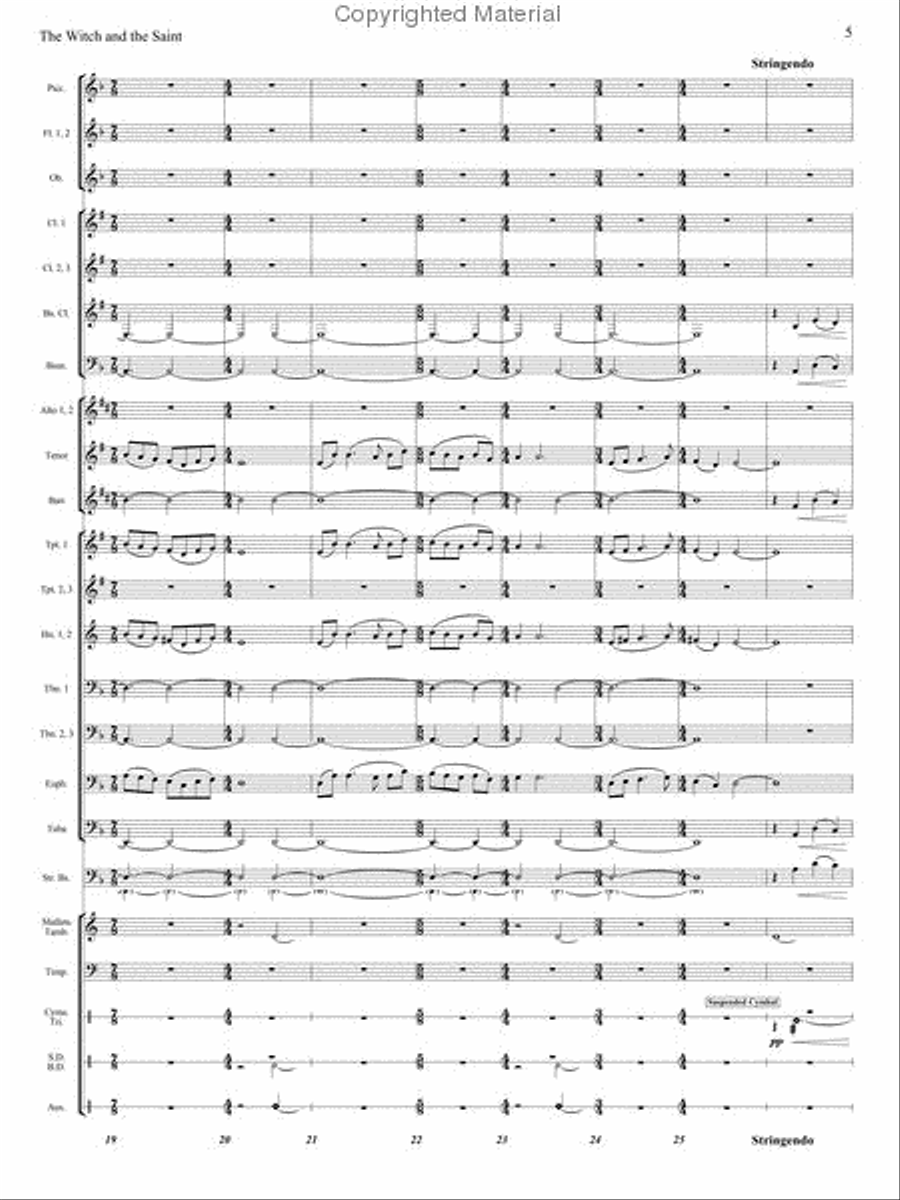 The Witch and The Saint Concert Band scores gallery preview page 4
