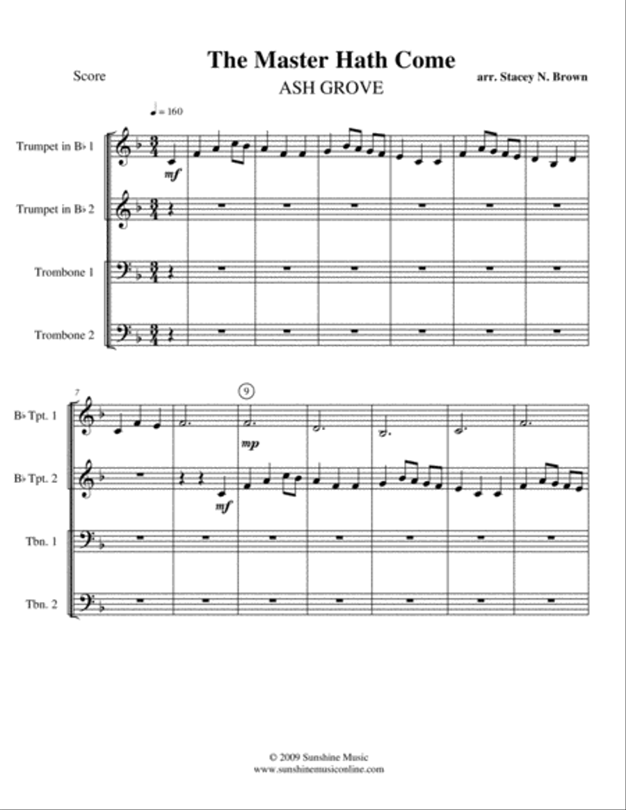 The Ash Grove Brass Ensemble scores gallery preview page 1