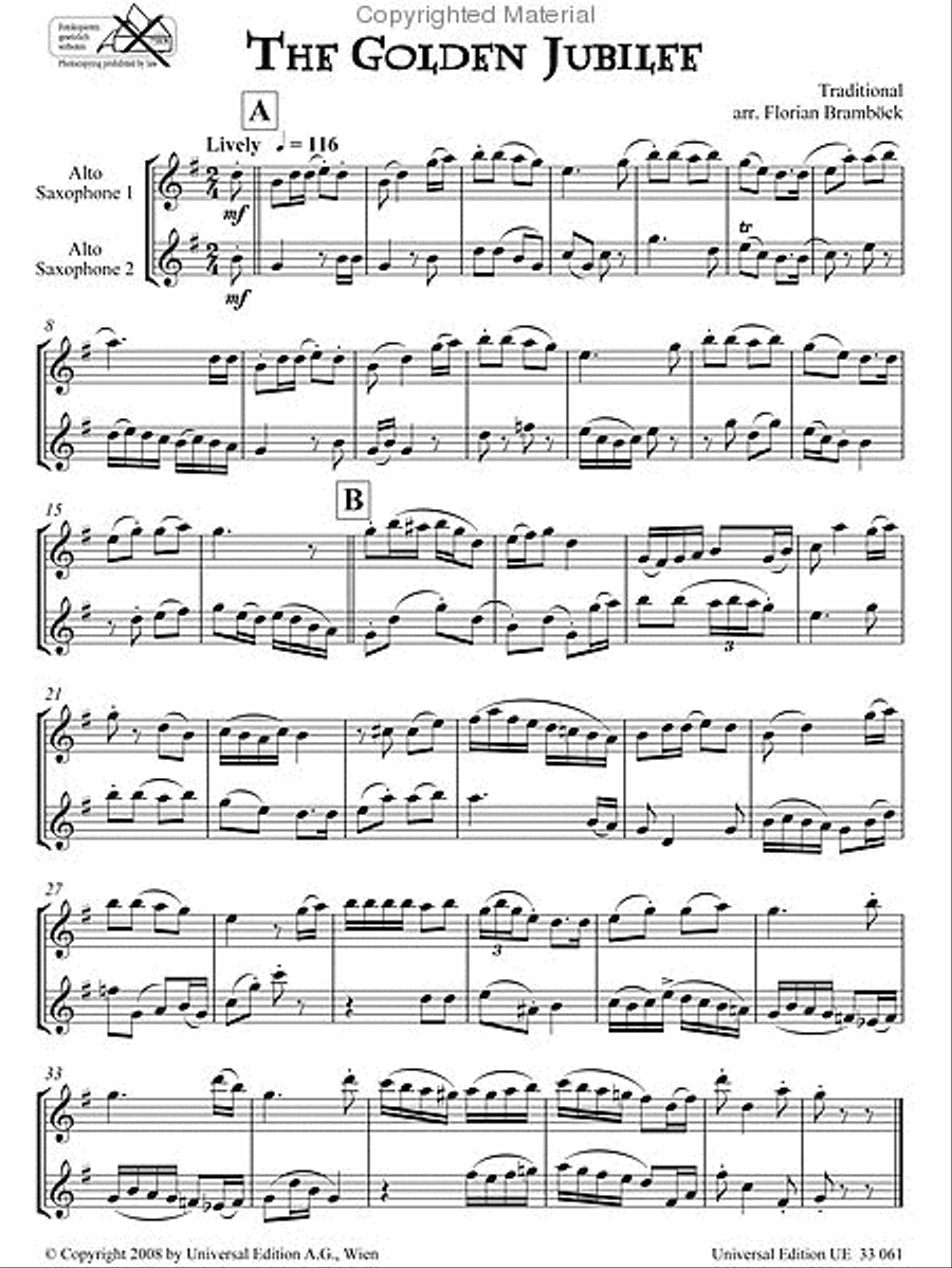 Celtic Saxophone Duets Woodwind Duet scores gallery preview page 4