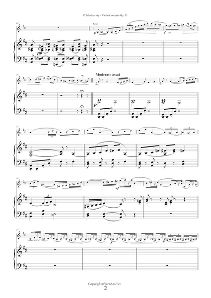 Concerto in D major Op.35  for violin and piano
