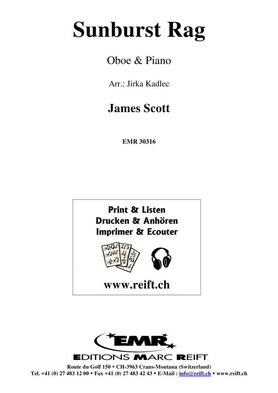 Sunburst Rag Sunburst Rag Piano Accompaniment scores gallery preview page 1