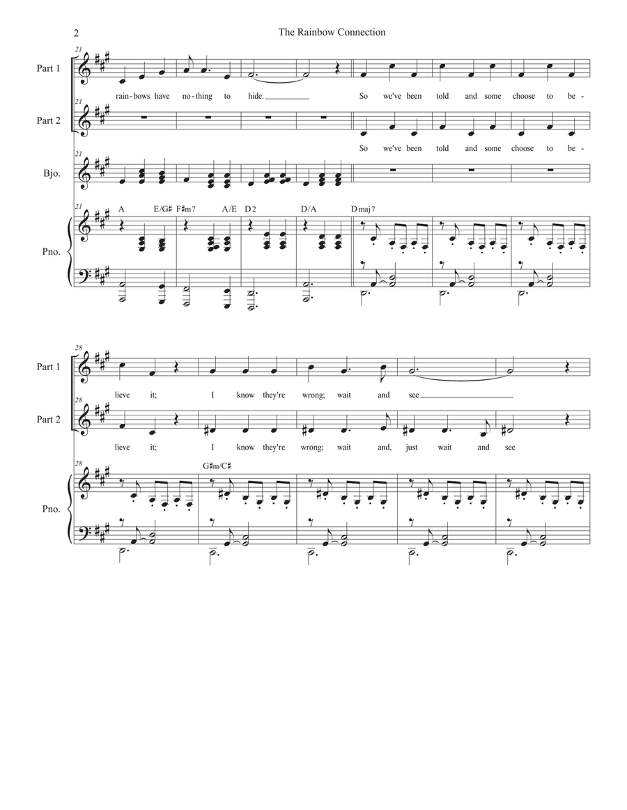 The Rainbow Connection 2-Part scores gallery preview page 2