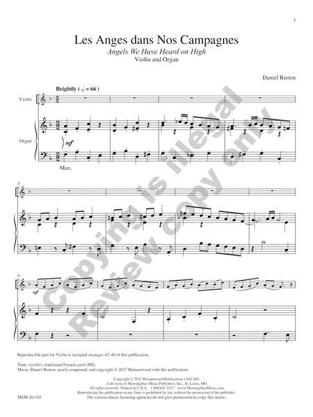 Noël, Nowell: Eight Traditional French and English Carols for Violin and Organ image number null