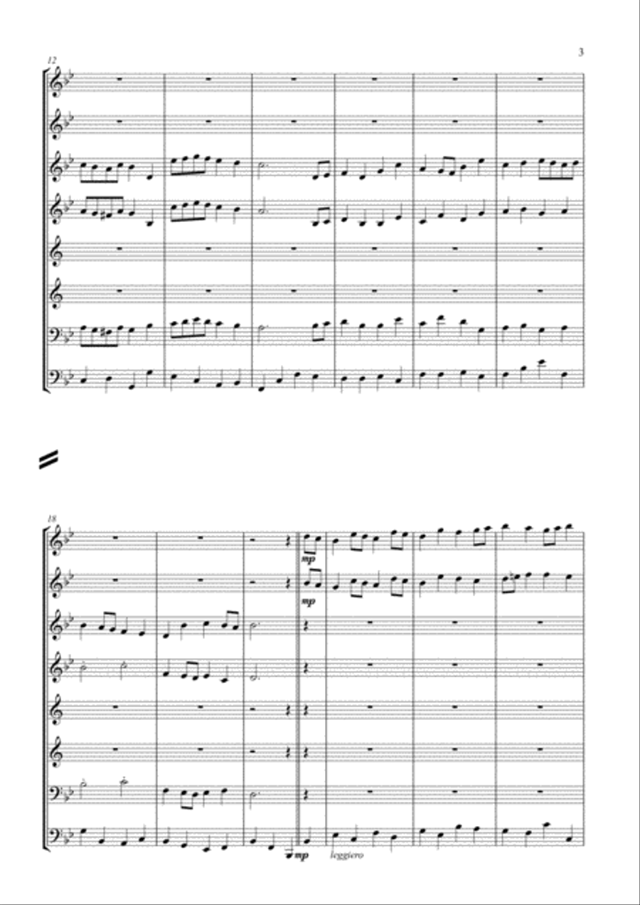 Dances from the Fireworks Music arr. wind octet Woodwind Ensemble scores gallery preview page 3