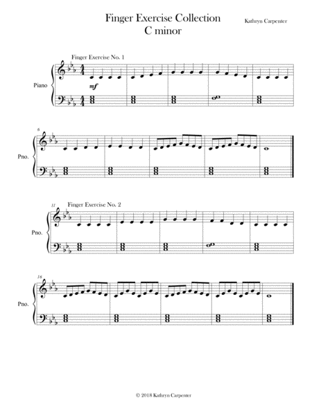 Finger Exercise Collection (8 exercises in C minor) image number null