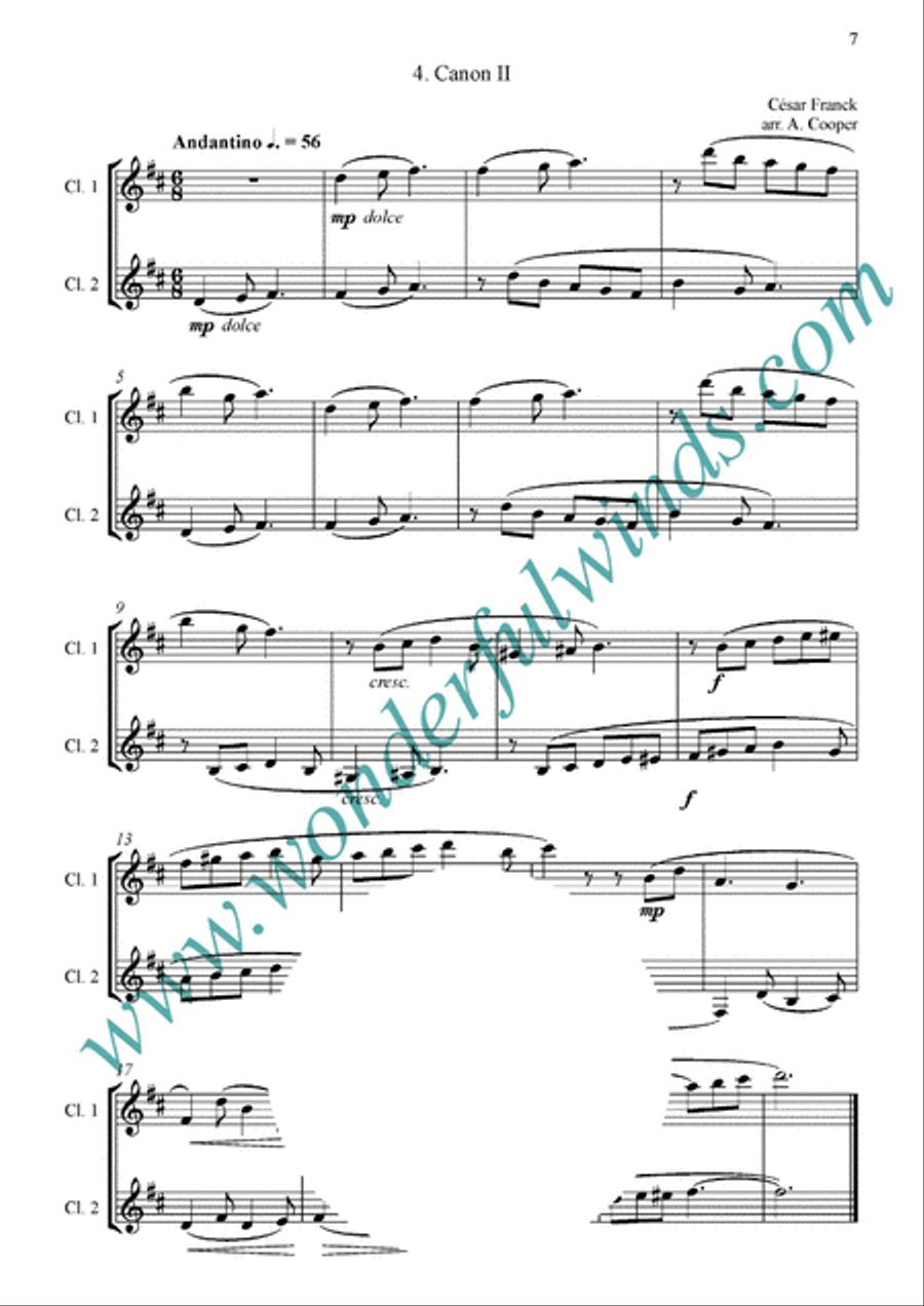 4 Pièces Brèves 4 Pièces Brèves Clarinet Duet scores gallery preview page 5