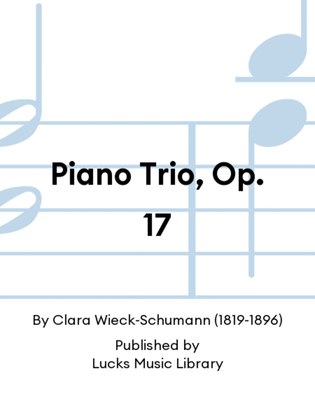 Book cover for Piano Trio, Op. 17