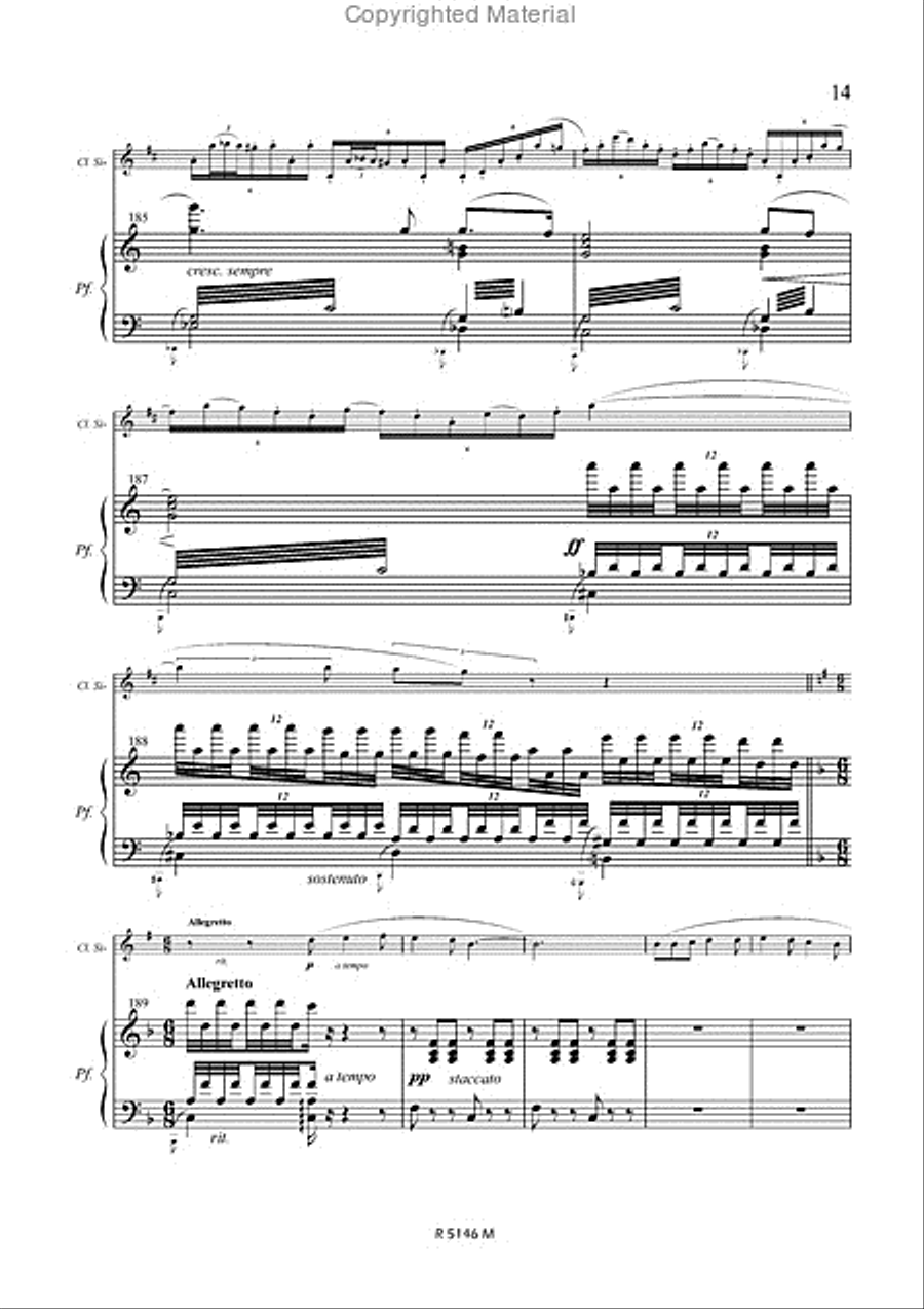 Cavalleria rusticana Cavalleria rusticana Clarinet Solo scores gallery preview page 14