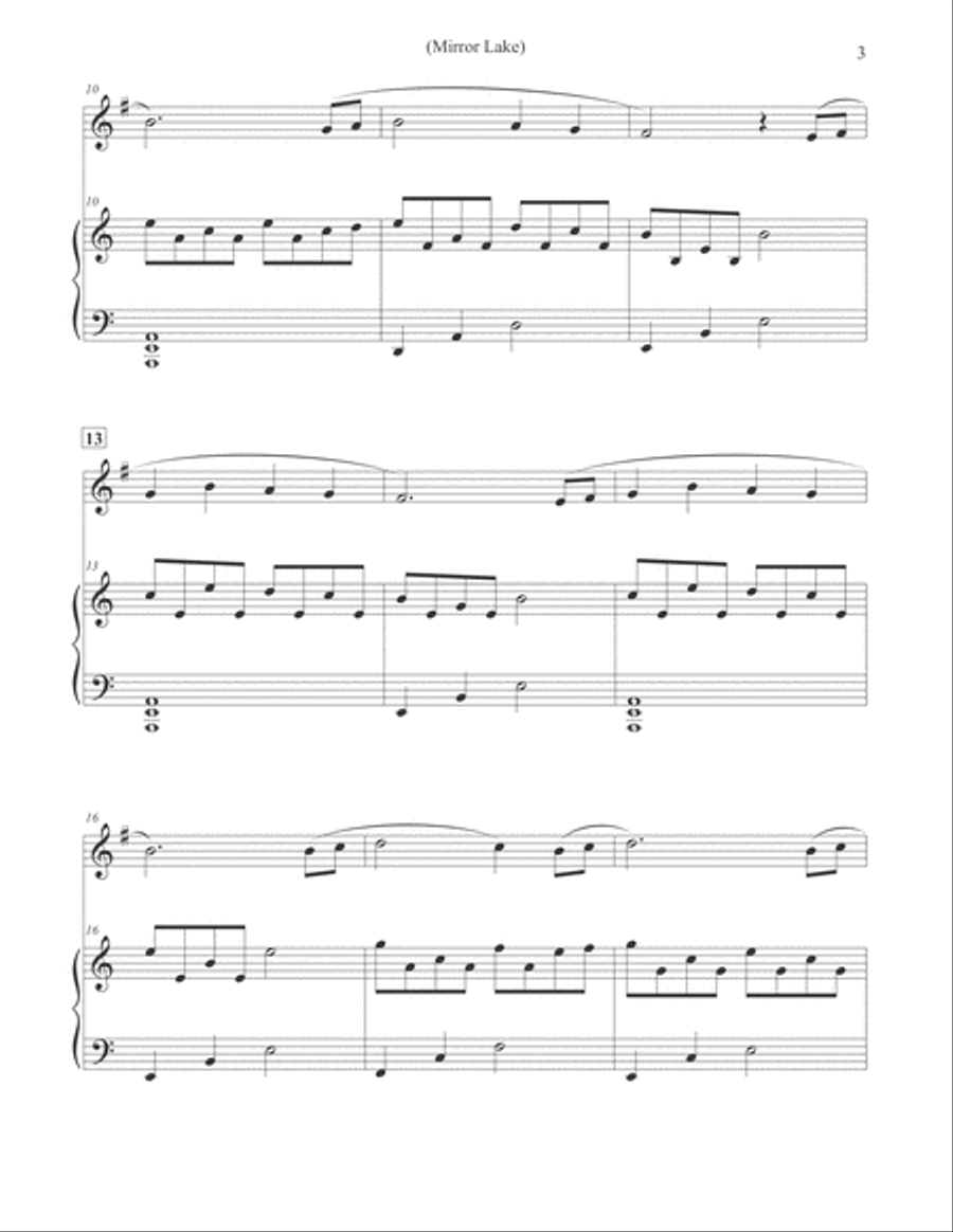 Mirror Lake - English Horn & Piano English Horn scores gallery preview page 3