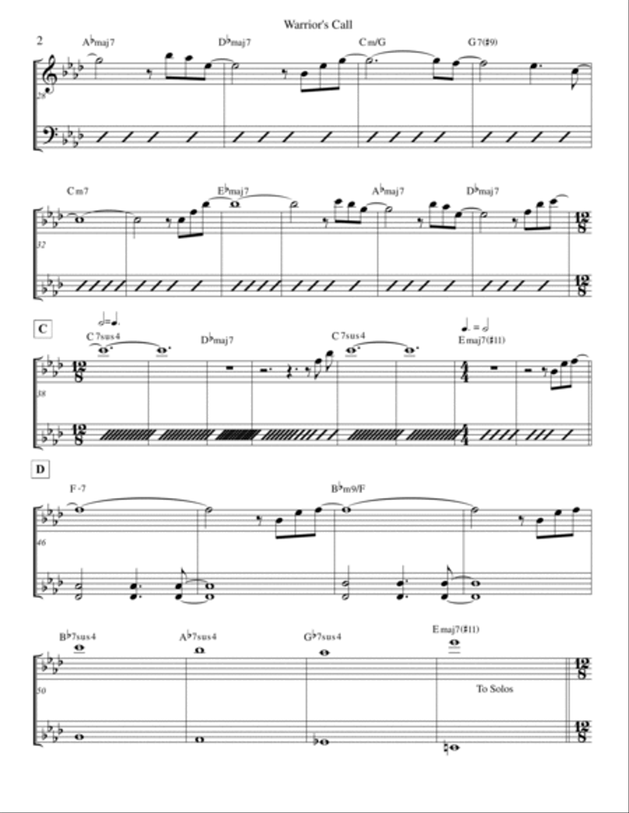 Warrior's Call Jazz Ensemble scores gallery preview page 2