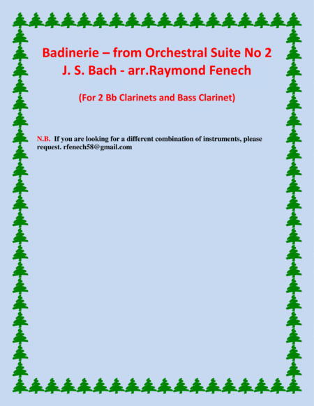 Badinerie - J.S.Bach - 2 Bb Clarinets and Bass Clarinet image number null