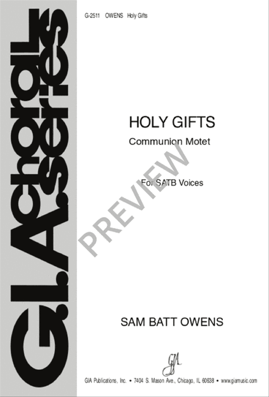 Holy Gifts Holy Gifts 4-Part scores gallery preview page 2