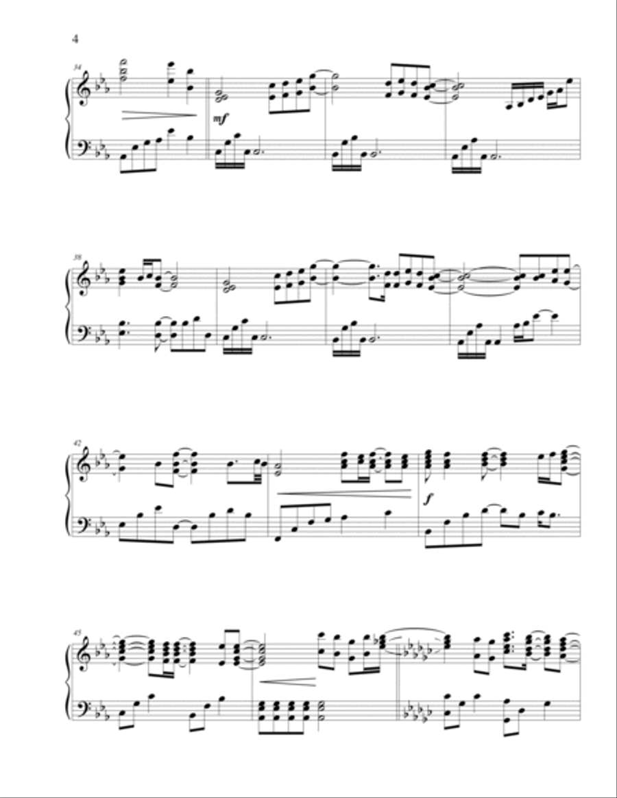O The Blood Piano Solo scores gallery preview page 5