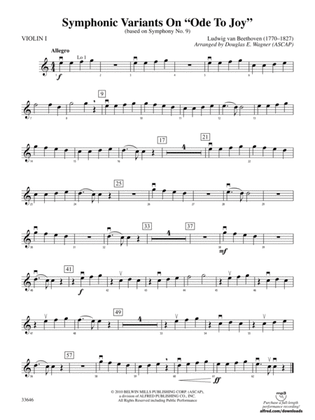 Symphonic Variants on Ode to Joy: 1st Violin