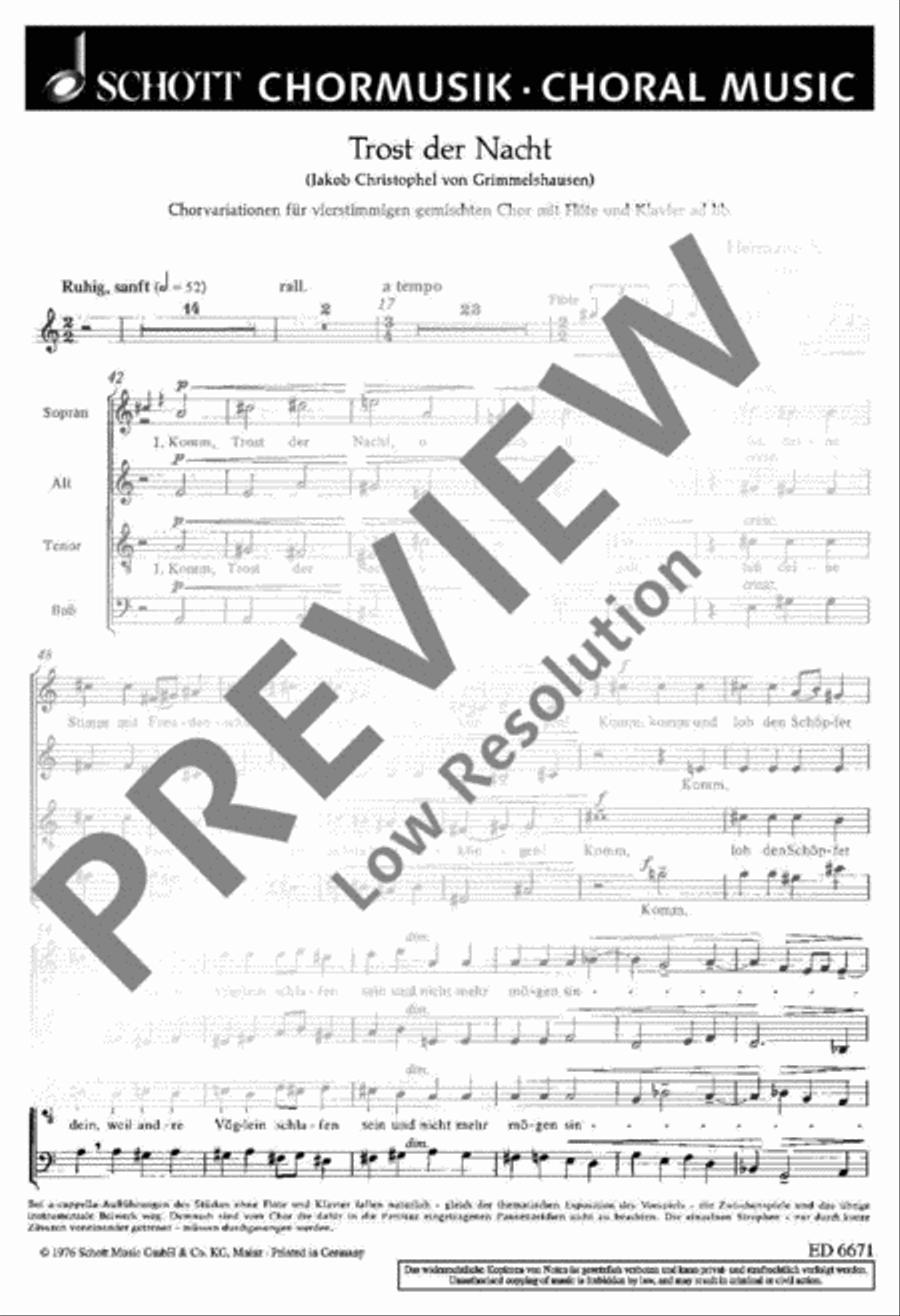 Trost der Nacht 4-Part scores gallery preview page 2