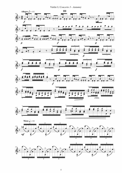 Concerto No.3 in F major Op.8 Autumn RV 293 for String Quartet image number null
