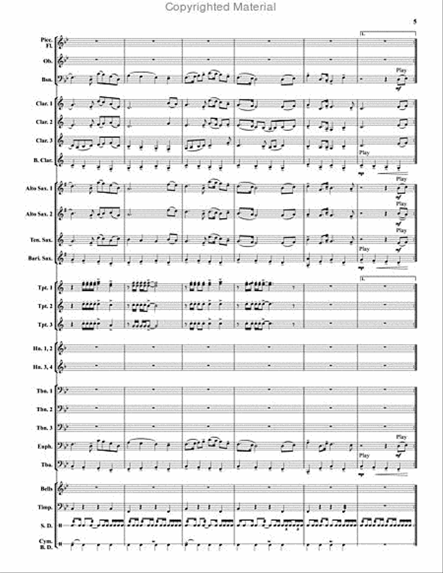 Changing of the Guard Concert Band scores gallery preview page 6