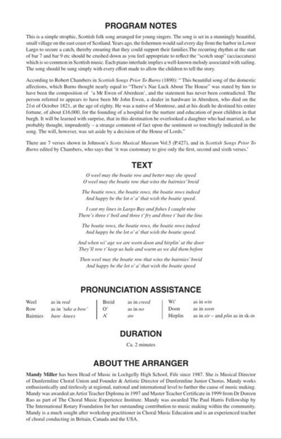 The Boatie Rows The Boatie Rows Unison Choir scores gallery preview page 3