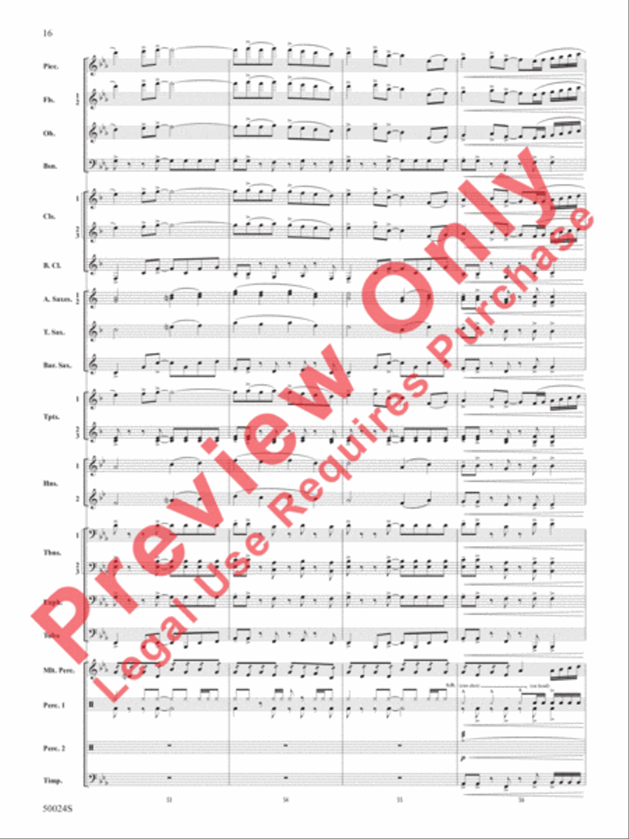 A Beacon of Light A Beacon of Light Concert Band scores gallery preview page 17