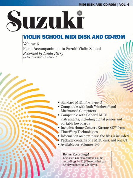 Linda Perry: Suzuki Violin School, Volume 6 - MIDI Accompaniment Disk And CD-ROM