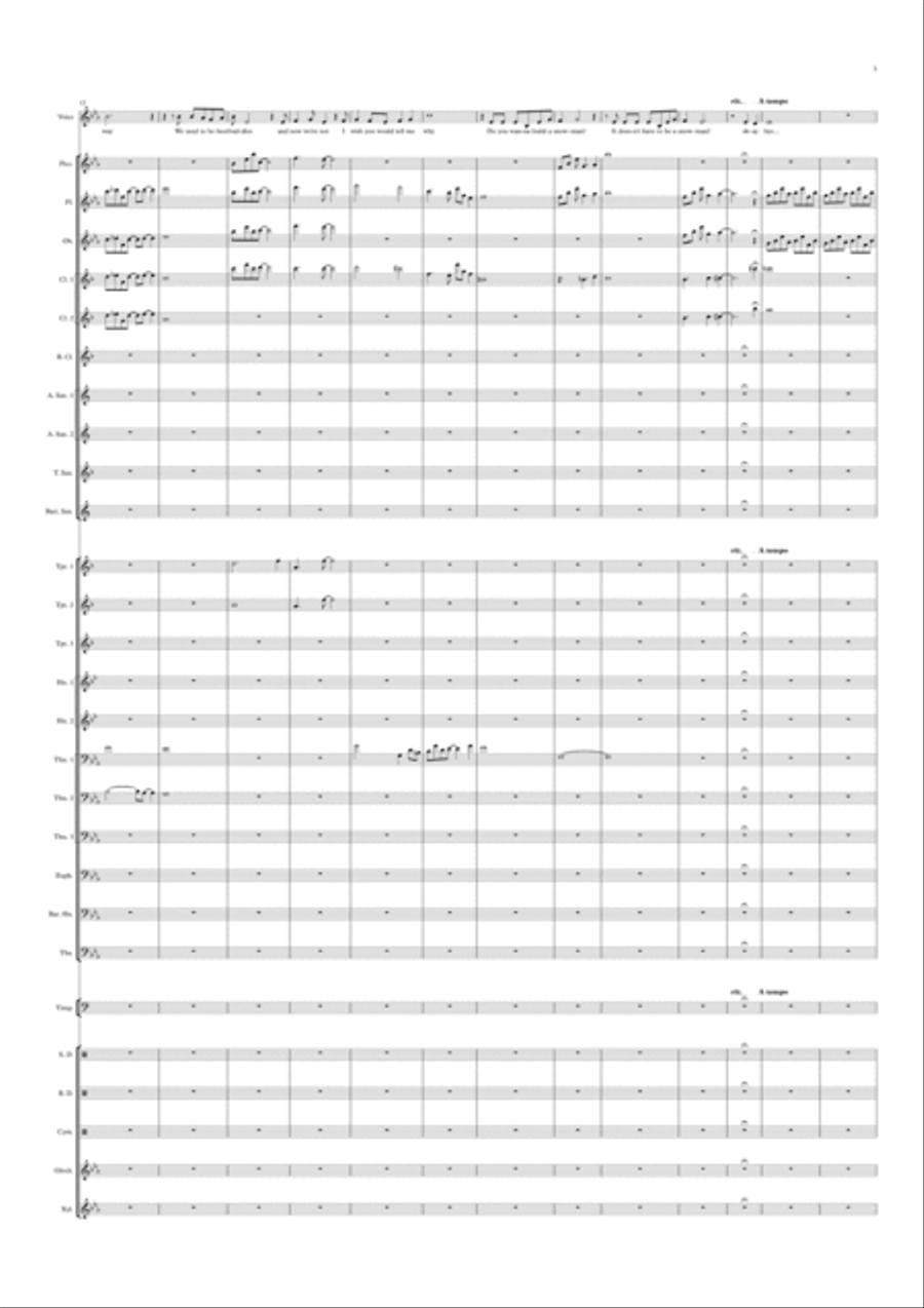 Do You Want To Build A Snowman? Large Ensemble scores gallery preview page 3