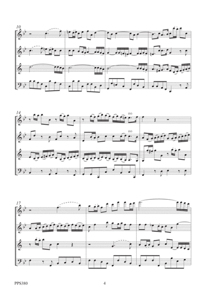 J. F. FASCH: SONATA IN Bb MAJOR FaWV N B1 for woodwind quartet