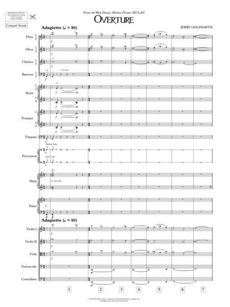 Suite From Mulan - Score Only by David Zippel Full Orchestra - Digital Sheet Music