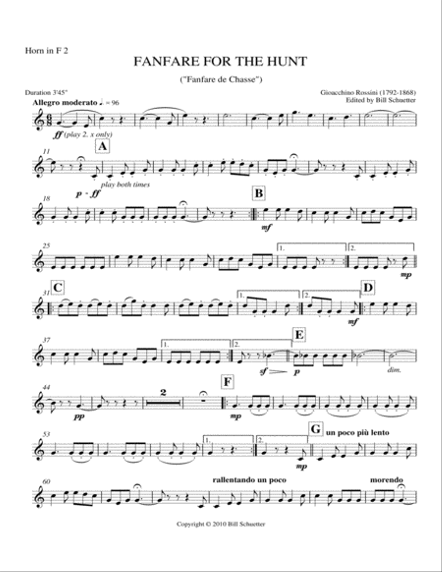 Fanfare for the Hunt Horn scores gallery preview page 6