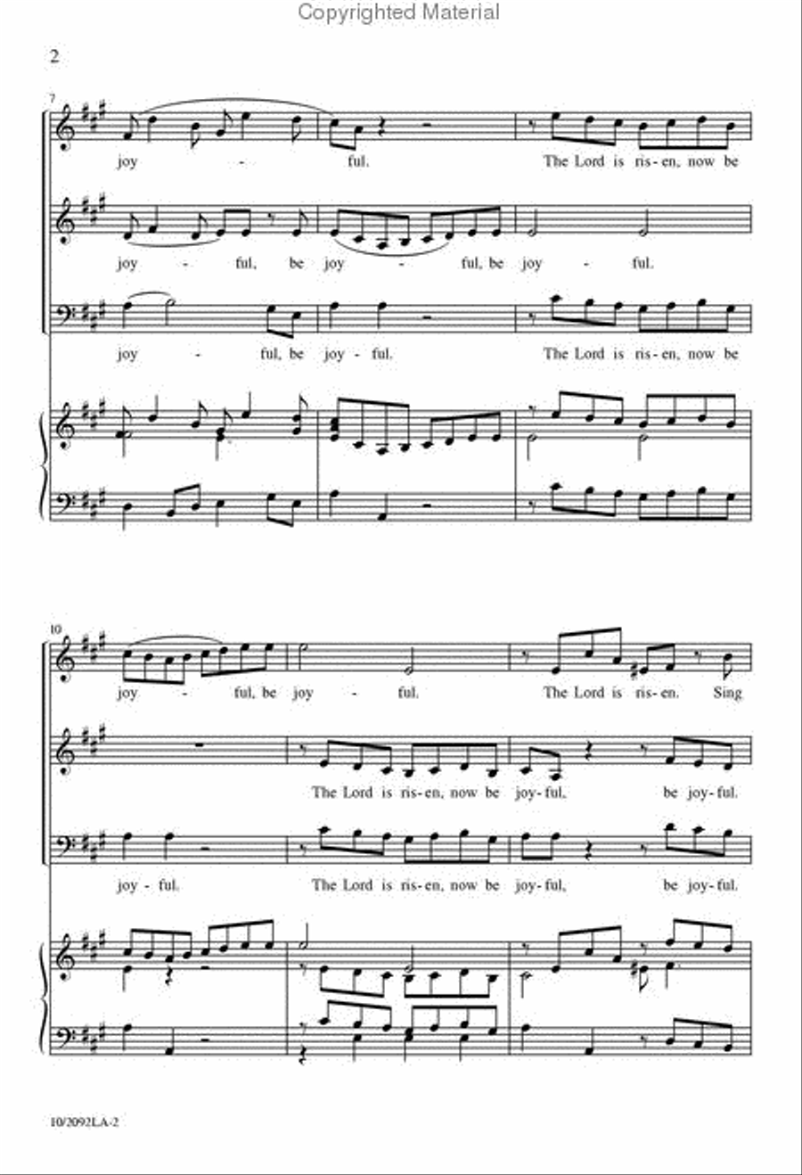 The Lord is Risen 3-Part scores gallery preview page 3