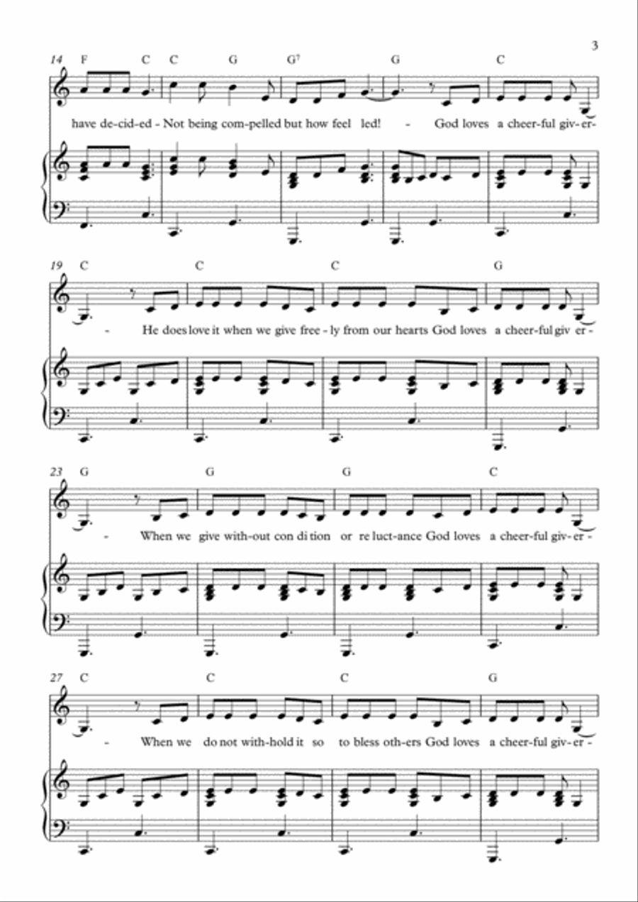Cheerful Giver Cheerful Giver Voice scores gallery preview page 3