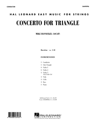 Book cover for Concerto For Triangle - Full Score