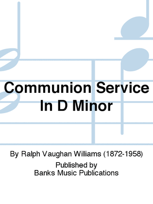 Book cover for Communion Service In D Minor