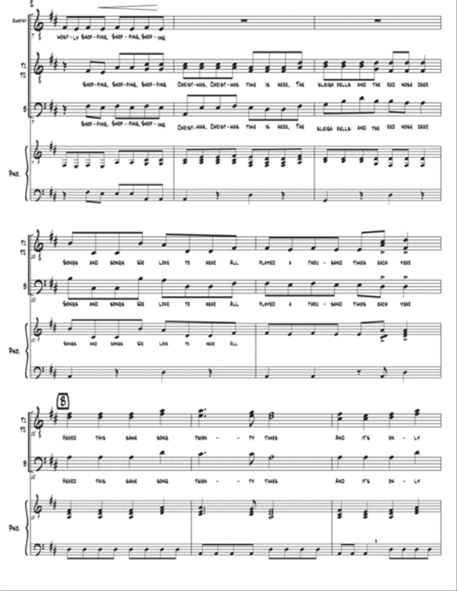 The Christmas Can-Can (as performed by Straight No Chaser) - Three-Part Male 3-Part scores gallery preview page 3