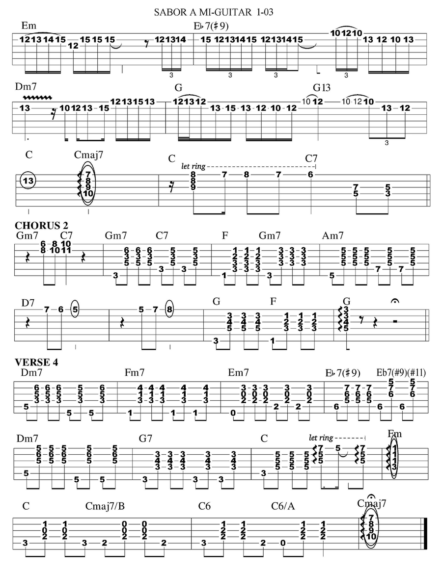 Sabor A Mi (be True To Me) Vocal Duet scores gallery preview page 3