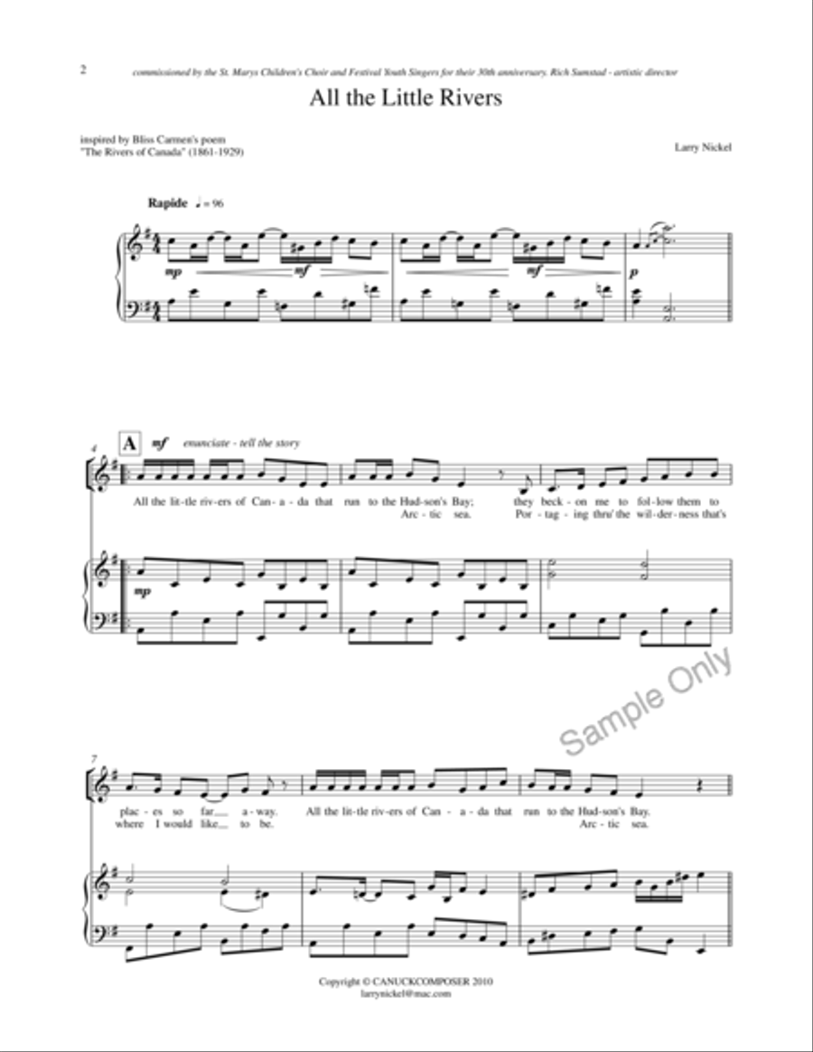 All The Little Rivers All The Little Rivers 4-Part scores gallery preview page 2