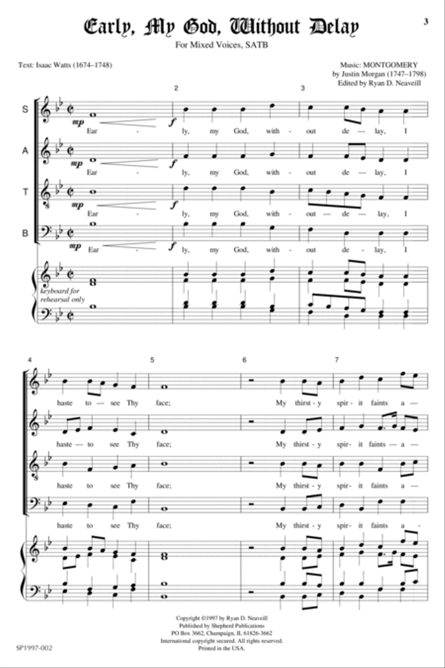 Early, My God, Without Delay Choir scores gallery preview page 2